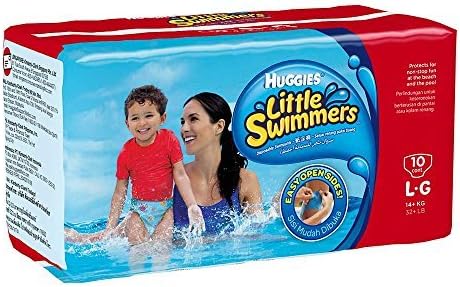 Huggies Little Swimmers Disposable Swimpants Swim Diapers, Large Fits 32+ lbs Cs/40 (4/10s)