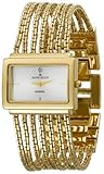 Anne Klein Women's 107208SVGB Diamond Accented Gold-Tone Bracelet Watch