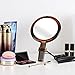 Beautifive Hand Mirror, Hand Held Mirrors with Adjustable Handle，1x/10x Magnifying Double Sided Handheld Makeup Mirror with Stand for Vanity Beauty Travel Table Shaving Bathroom Amber Color