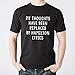 UGP Campus Apparel My Thoughts Have Been Replaced by Lyrics - Theater Adult T-Shirt - Small - Black
