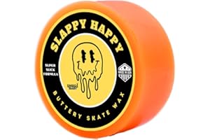 Slappy Happy Skateboard Wax – Super Slick Formula for Smooth Grinds & Slides | Skate Wax for Curbs, Ledges & Rails | Colored Wax for Skateboards, Cruisers & Scooters | Affordable, Made in USA