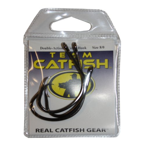 Team Catfish Double Action Circle Hooks with Wide Gap and Needle Sharp Point