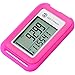 OZO Fitness SC 3D Pedometer for Walking. Step Tracker with Miles, Calories & Activity Time. Step Counter for Women, Men & Kids (Clip on + Lanyard Included) - Pink