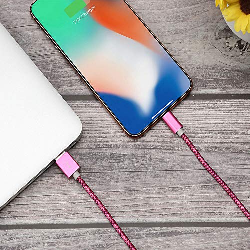 iPhone Charger Lightning Cable - [MFi Certified] Durable Braided Apple Lightning USB Cord for Latest iOS Including iPhone X/8/8Plus/ 7/7Plus/IPad Pro - Thumbnail 5