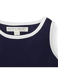 Hope & Henry - Vestido de tanque para niña (algodón orgánico)