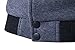 Neleus Men's Stand Collar Leather Sleeves Slim Fit Jacket,0205# Black,US M,Asia 2XL