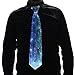 HolyThreads! Fiber Optic Tie (White Tie, 7 Colors) - Light Up Tie - Glow Tie (Large)