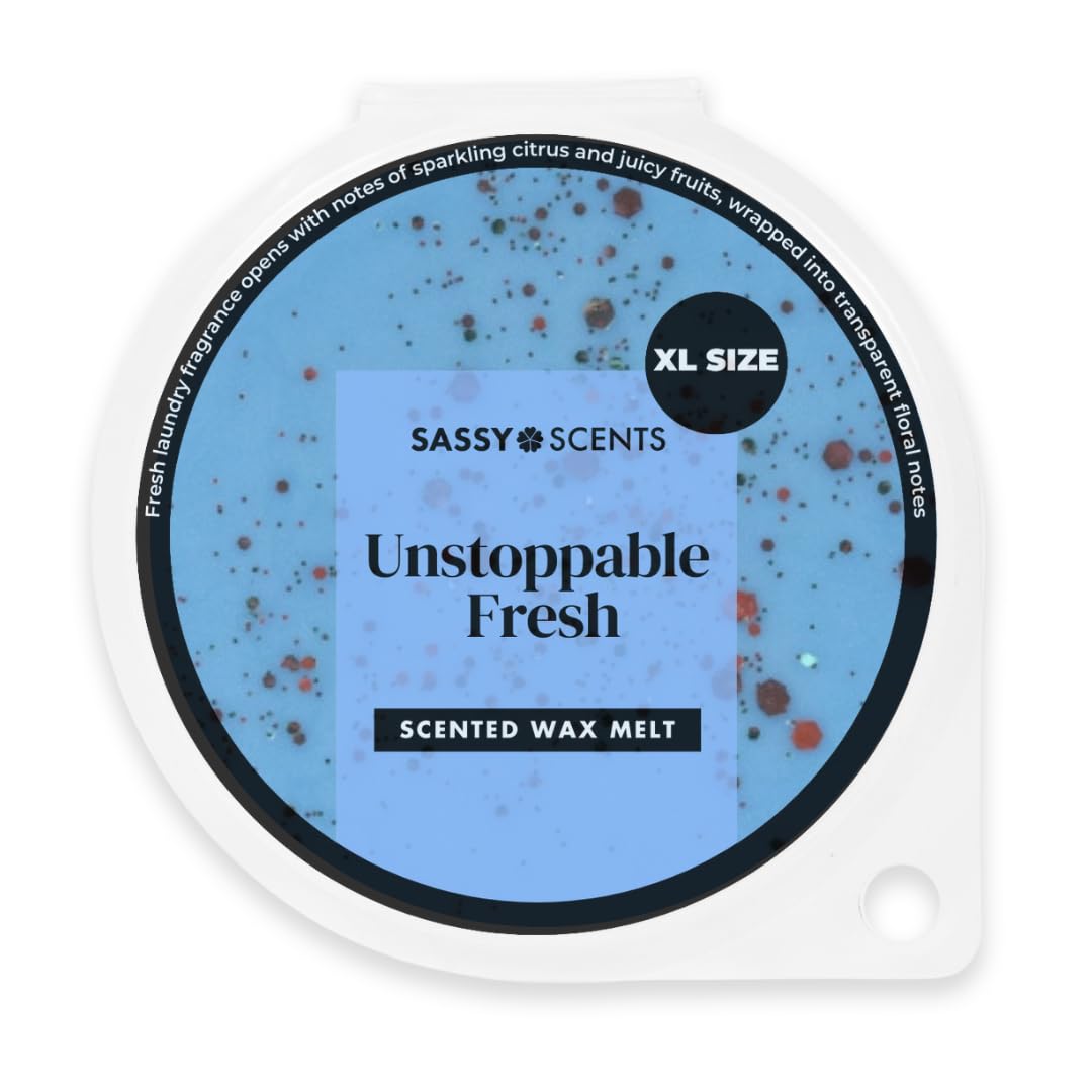 Sassy Scents Unstoppables Fresh Wax Melts | Up to 108 Hours Burn Time | Made in the UK | 70g XL