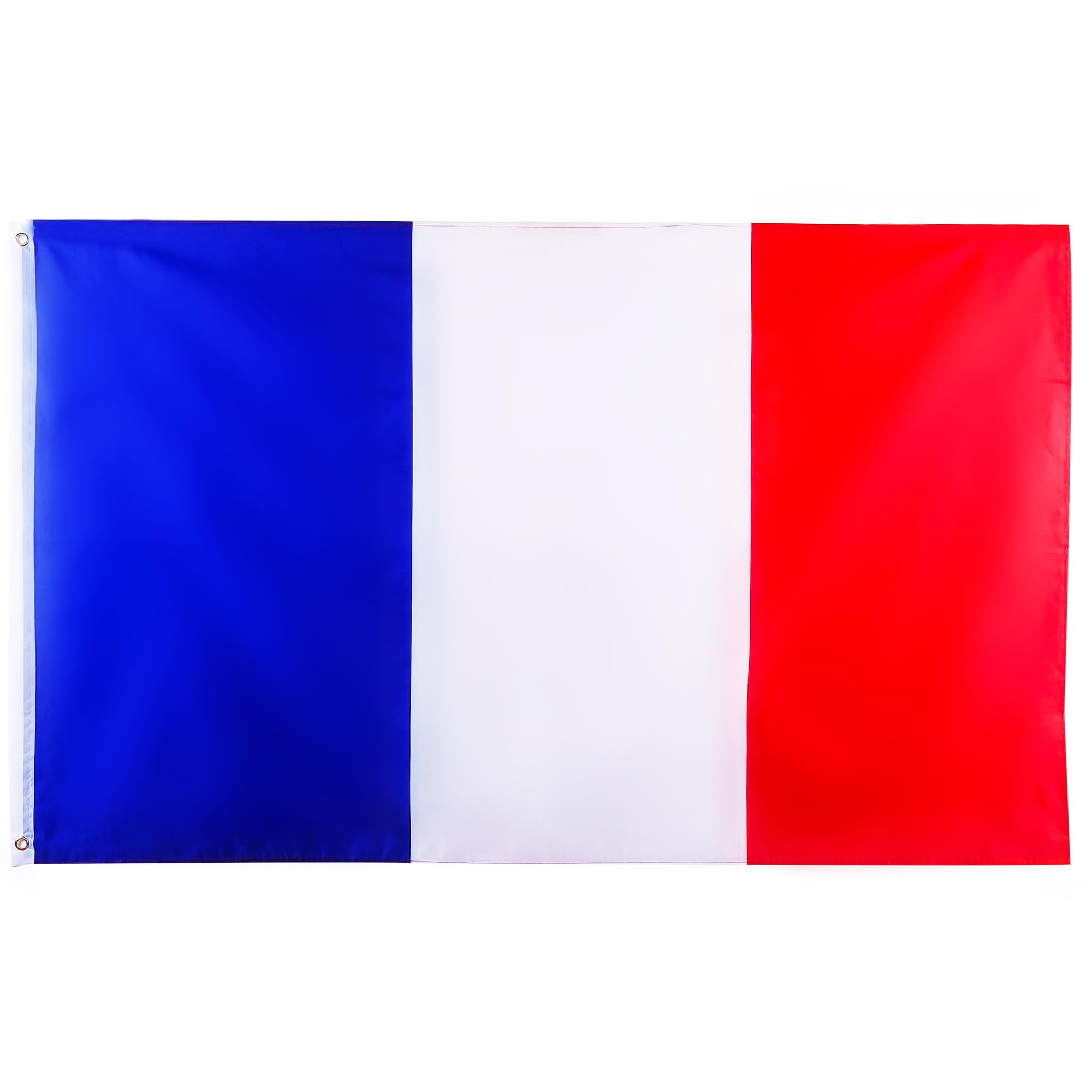 France Flag Large French Flags 5x3ft Double-Sided Polyester - Brass Grommets for France Decorations, World Cup Football Parties, Sports Games Events, Outdoor & Indoor Use Big French Flag