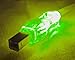 QVS 6-Feet USB 2.0 Translucent Lighted Cable with Green LEDs (CC2209C-06GNL)