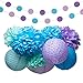 Mermaid Under The Sea Party Supplies Decorations Tissue Paper Pom Poms Lantern Garland Kit for Frozen Theme Birthday Baby Shower Bridal Shower 16 Winter Wonderland Party…