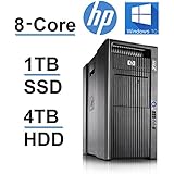 HP Z800 Workstation (Intel QUAD CORE Xeon 3.33GHz Processor, 1TB SSD, 4Tb HDD, 48GB RAM, USB 3.0, Windows 10 Pro OS) Black (Certified Refurbished)