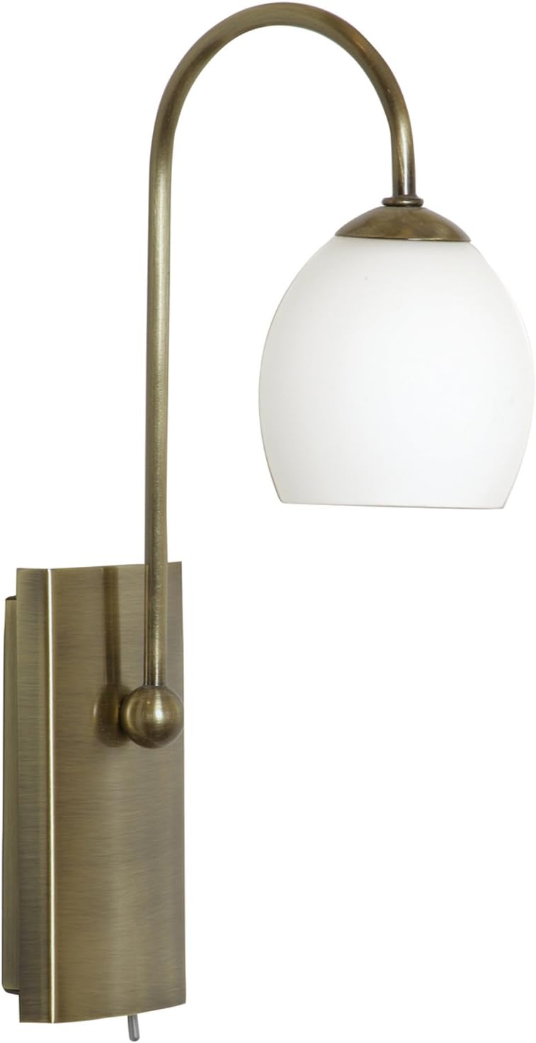 Nassjo Single Wall Light Antique Brass Finish G9 Bulb
