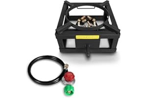 CONCORD THE WOK BLOCK 12" Single Propane Outdoor Burner with Built in Wok Ring. 45,000 BTU Great for Stir Frying, Camping, Use as a Side Burner, and More!