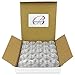 (Quantity: 100pcs) Beauticom 3G/3ML Round Clear Jars with Screw Cap Lids for Powdered Eyeshadow, Cosmetic Samples