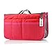 GEARONIC TM Lady Women Travel Insert Organizer Compartment Bag Handbag Purse Large Liner Tidy Bag - Hot Pink