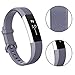 Vancle Bands Replacement for Fitbit Alta HR and Fitbit Alta (3 Pack), Newest Sport Replacement Wristbands with Secure Metal Buckle for Fitbit Alta HR/Fitbit Alta (Silver Gray Fuchsia, Large)
