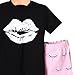 Infant Toddler Baby Girls Boys Fox Printed Pant Sets Long Sleeve Carton Print Fox Leggings Clothes (Label90 / Age.12-18mos, Black + Pink)