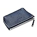MEKU Women's Leather Zip Coin Purse Key Wallet ID Card Holder with 2 Key Rings