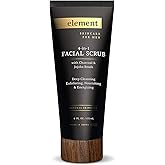 Element Charcoal & Jojoba Beads Men's Exfoliating Face Scrub - Dermatologist Tested, Removes Dead Skin Cells, Deep Cleansing Scrub - Clean Beauty, Cruelty-Free Korean Skincare - All Skin Types - 5 oz