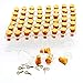 Eforstore 50pcs 0.5ml Vials Clear Glass Bottles with Corks & 10pcs Eye Screws Miniature Glass Bottle with Cork Empty Sample Jars Small 18x10mm