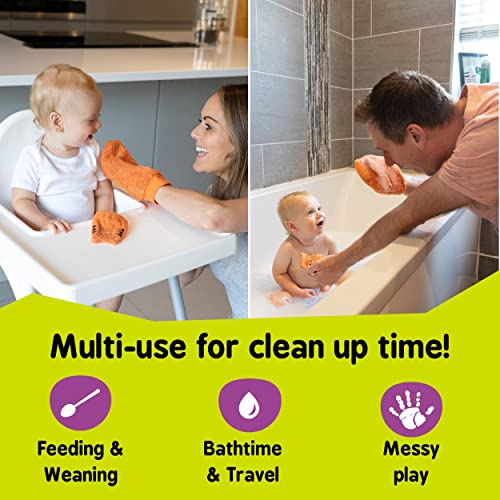 Tidy Tot Bamboo Wash Cloth Mitts 6 Perfectly Sized Mitts 3 for