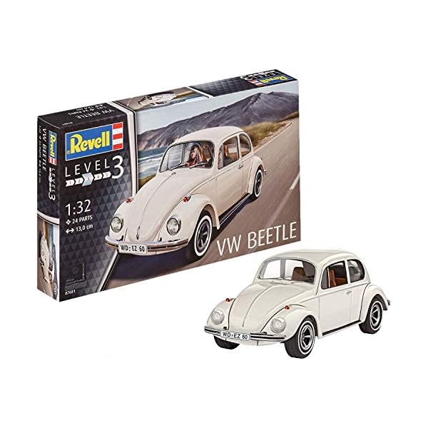 Revell Modellbausatz Auto 1:32 - Volkswagen VW Käfer 1968 (VW Beetle) im Maßstab 1:32, Level 3, originalgetreue…