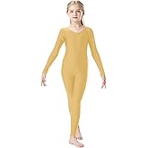 OVIGILY Girls Kids Long Sleeve Dance Unitard Bodysuits Full Body Leotard for Ballet,Gymnastics,Performance,Costumes