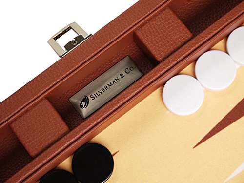 Silverman Desert Brown Board Backgammon Set, 13-Inch