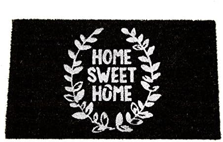 Home Garden Hardware 34007 Leaf Home Sweet Home Printed Coir Doormat,Natural,Small
