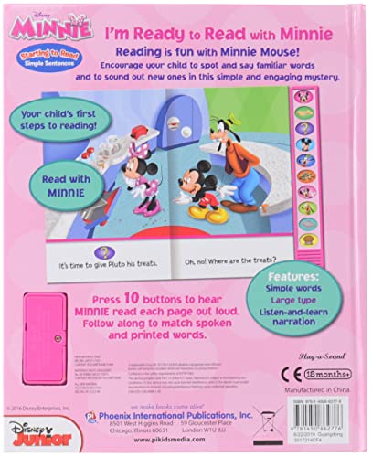 Disney Minnie Mouse - I'm Ready to Read with Minnie Interactive Read-Along Sound Book - Great for Early Readers - PI Kids