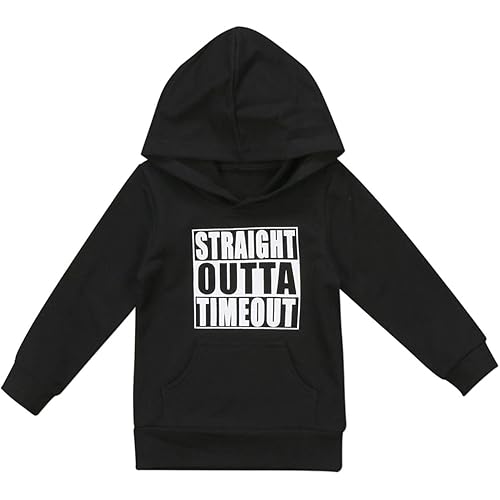 Urkutoba Unisex Baby Autumn Winter Hooded T-Shirt Infant Boys Girls Cotton Hoodies with Muff Pockets