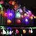 ALOVECO Solar String Lights, 23ft 50LED Solar Fairy Lights Waterproof Outdoor String Lights Solar Flowers Garden Lights for Party/Garden/Yard/Tree/Lawn/Patio Decor