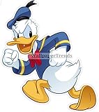 9 Inch DONALD DUCK Mickey Mouse Clubhouse Removable Wall Decal Sticker Art Walt Disney Home Decor 7 1/2 inches wide by 8 1/2 inches tall