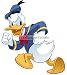 9 Inch DONALD DUCK Mickey Mouse Clubhouse Removable Wall Decal Sticker Art Walt Disney Home Decor 7 1/2 inches wide by 8 1/2 inches tall