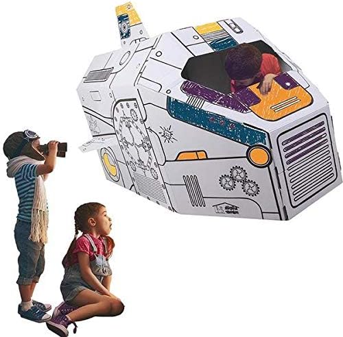 Kucuk Mimar KartonKinder X-Large Cardboard Space Rocket, Build, Colour and Play