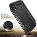 EFFUN iPhone Xs Waterproof Case, iPhone X Waterproof Case, Wireless Charging Support IP68 Certified Waterproof Cover Dust/Snow/Shock Proof Case with Cell Phone Holder and Floating Strap Black