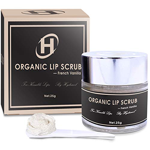 Lip Scrub - Best Organic Sugar Exfoliating Lip Exfoliator, Gentle Lip Scrubs for Dry, Chapped Lips, Softens and Smooths, Vanilla Flavor Moisturizes With Lush Natural & Pure Ingredient, Hydrate After S