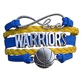 Infinity Collection NBA Golden State Warriors Bracelet, 6-8 Inches