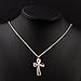Cos2be Cubic Zirconia Faith Hope Love Cross Pendant Necklace,18
