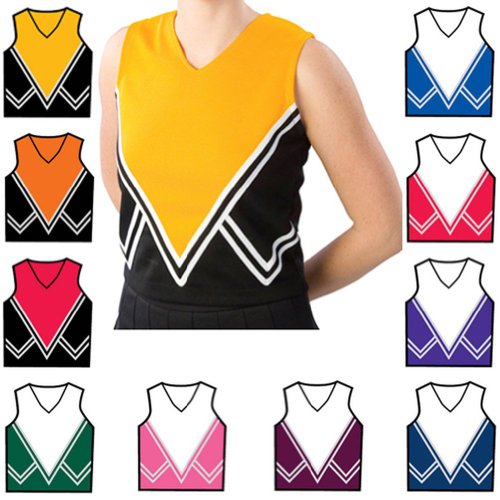 Pizzazz Green White Cheer Moon Uniform Top Girls 6-8 - Thumbnail 2