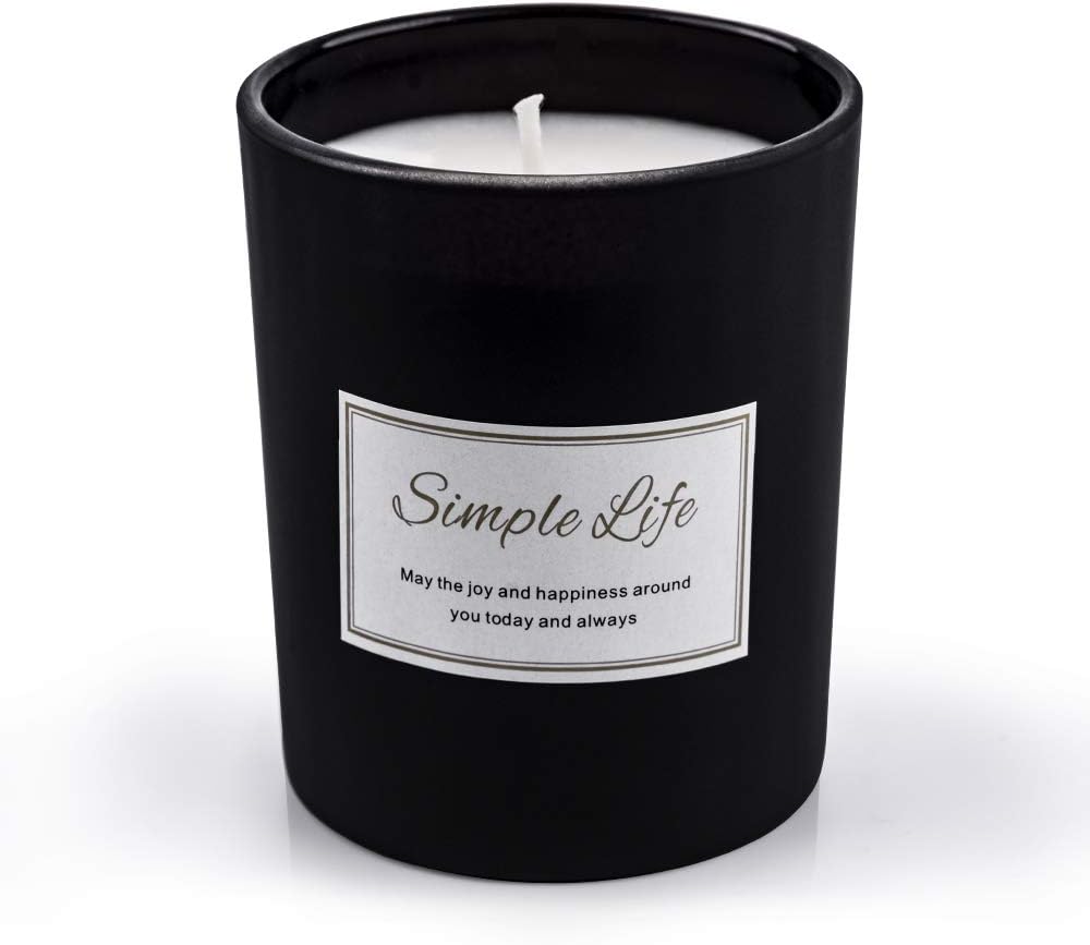 Elanyouth Lavender Scented Candles, Fragrance Jar Candle with Natural Soy Wax, 30-38 Hours Burn Time, 100% Cotton Wick Soot-Free Burns Clean