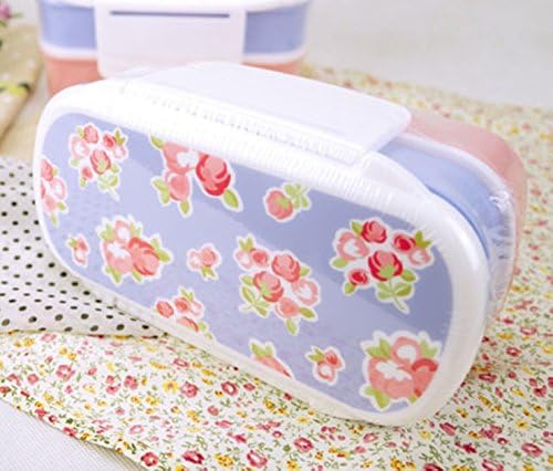 Tableware Dinner Set Bento Lunch Lovely Floral With Spoon&amp;fork Microwave Eco-friendly Box Food Containers Case