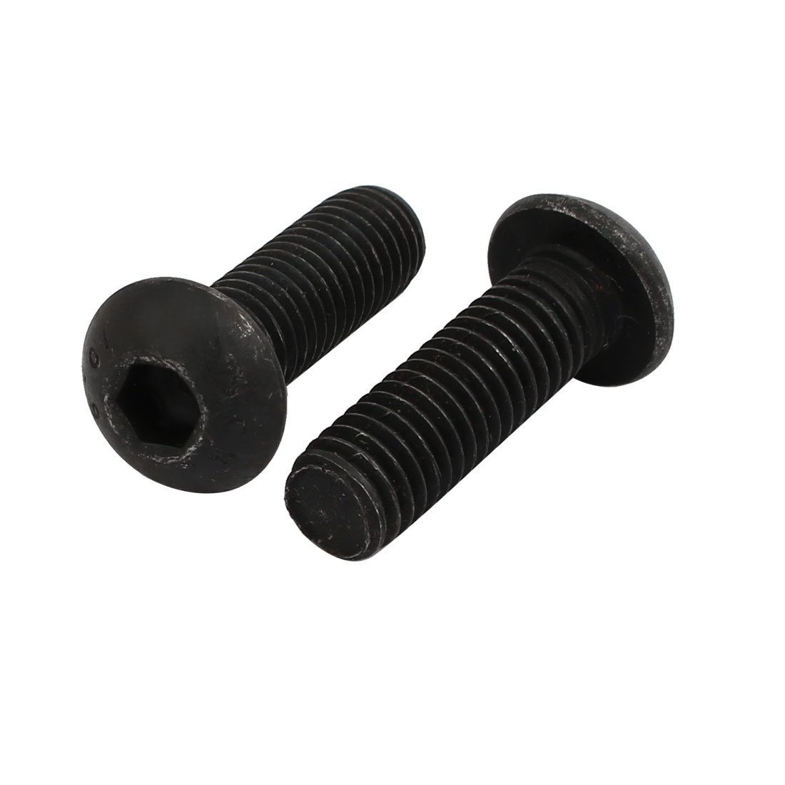Sourcingmap 2pcs M8x25mm 10.9 Grade Button Head Hex Socket Left Hand Thread Screw Bolt