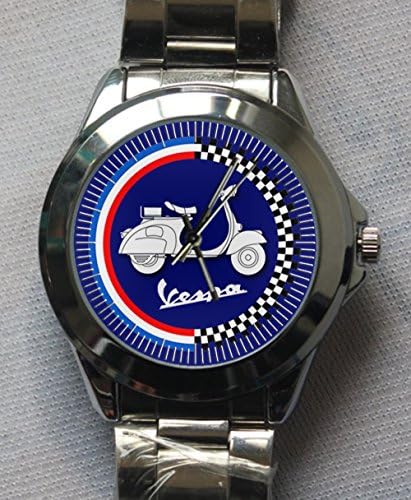 Vespa Piagio Retro Scooter Custom Metal Sport Watch
