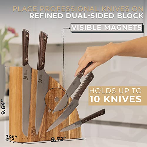 Elegant OTTAVA Knife Block Attaches 10 Knives Knife Holder