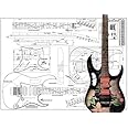 Plan of Ibanez JEM Electric Guitar - Full Scale Print