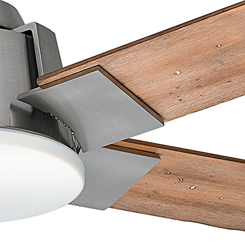 Casablanca Fan 56 inch Brushed Nickel Finish Ceiling Fan with 5 White Washed Distressed Oak Veneer Exclusive Blades (Certified Refurbished) - Thumbnail 3