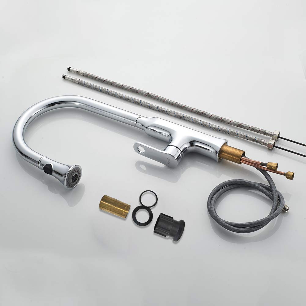 Schwarz Wasserhahn Küche,Momali Küchenarmatur 360°Drehbar Küchenarmatur Einhebel Spültischarmatur für Spüle 3 Funktion,Messing