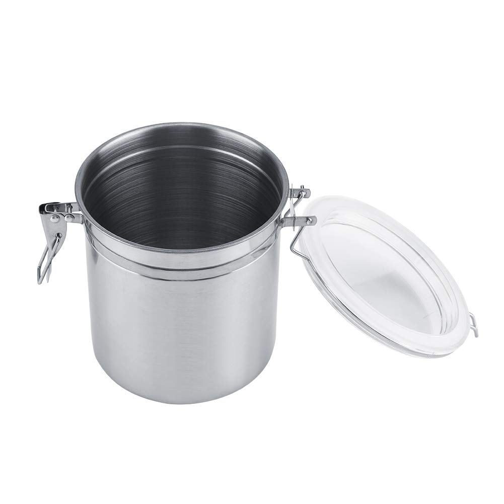 Coffee Container,VBESTLIFE Stainless Steel Coffee Container Vacuum Sealed Storage Jar for Sugar Tea Bean(1400 ml)
